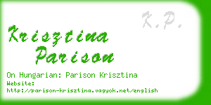 krisztina parison business card